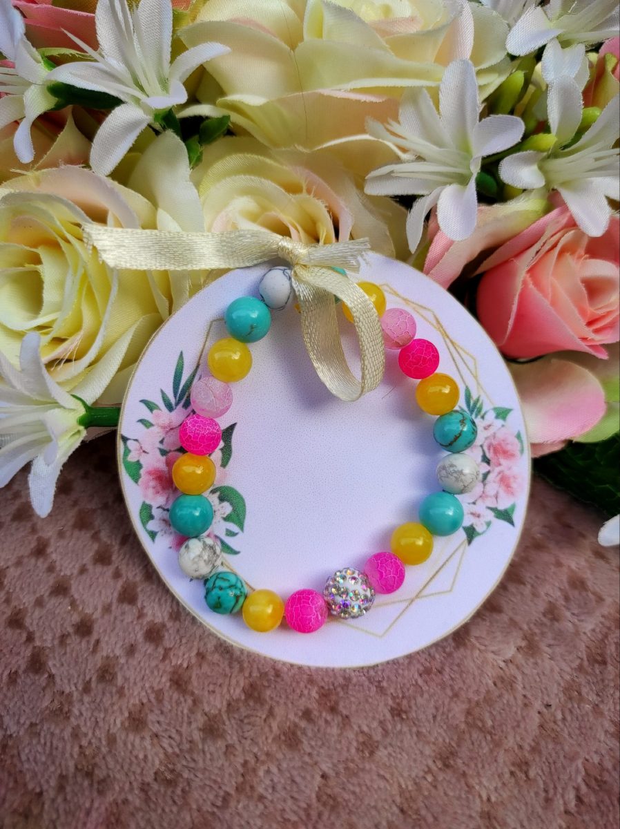 Nyári neon színek karkötő